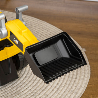 Bulldozer Toy for Children 18 and 36 Months with Excavator and Storage Space, 78x29.5x54 cm, Yellow and Black