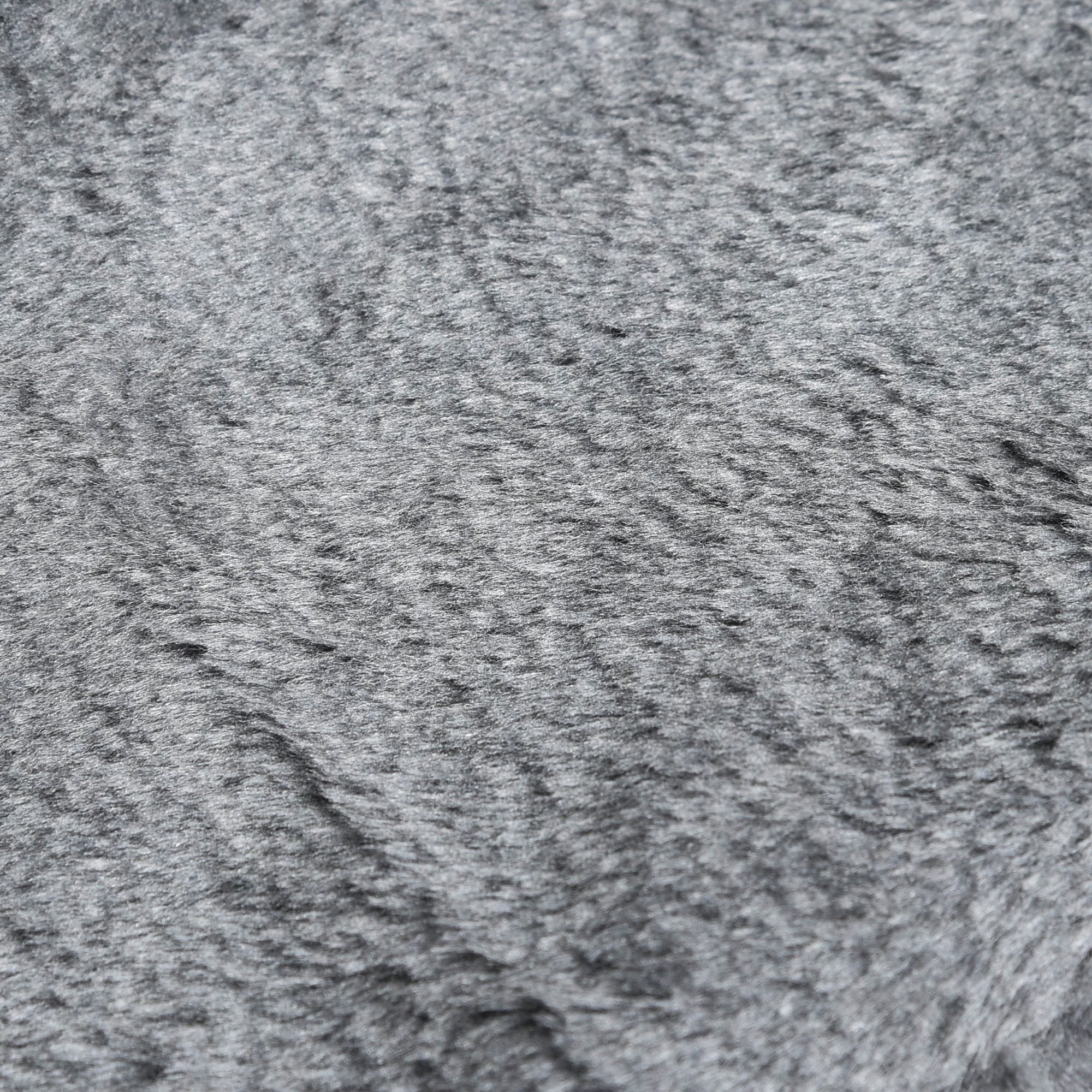 Portable 4-Step Dog Stairs, Removable Flannel and Chipboard, 60x35x44 cm, Grey