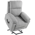 135° Reclining Lift Chair with 8 Massage Points and Footrest, 89x99x103 cm, Light Grey