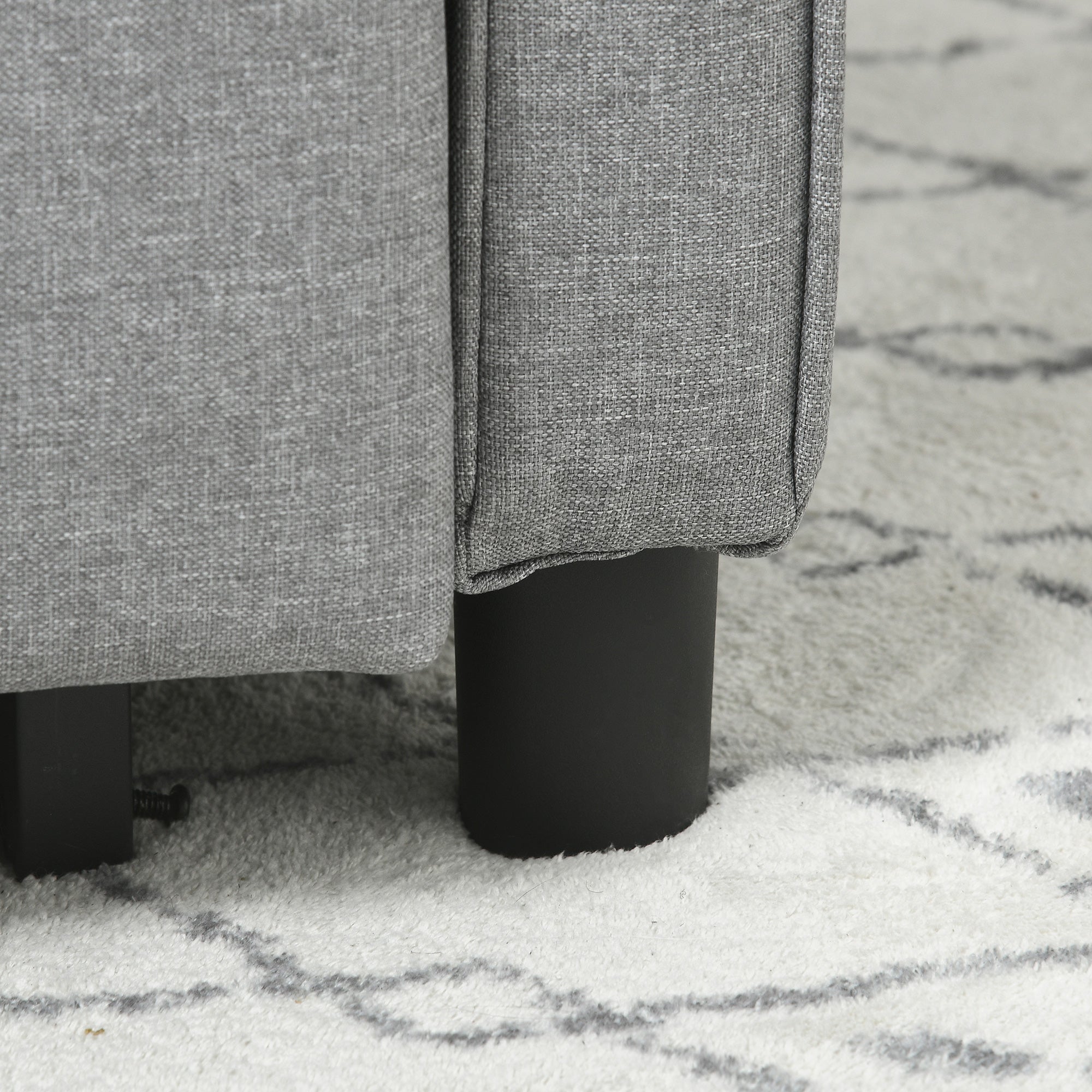 Single Reclining Armchair Bed on 3 Levels with Extra Cushion, 69x82x85cm, Light Grey