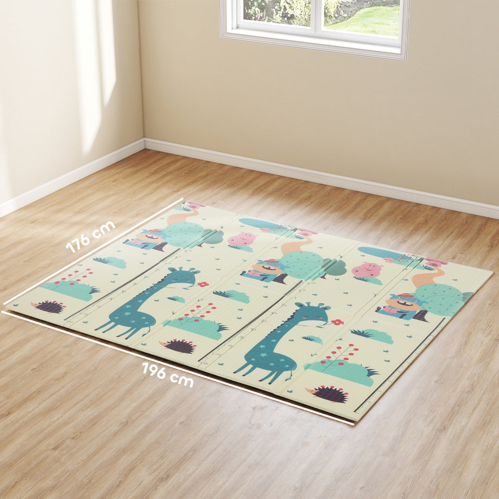 Animal-Themed Children's Rug for 0-6 Years Old with Waterproof Surface in Multi-Color XPE, 196x176x1.5 cm