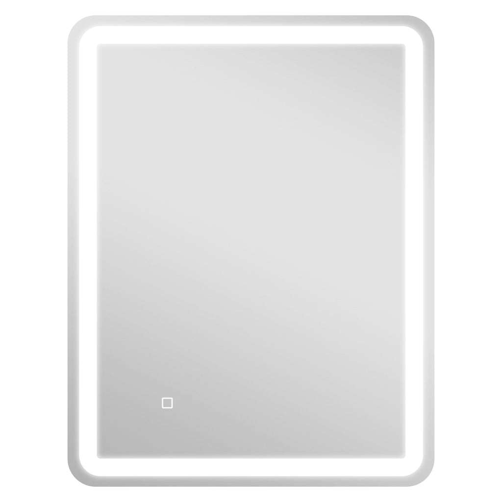 LED Touch Bathroom Mirror with Dimmable Light, 3 Temperatures and Anti-Fog, 70x90 cm