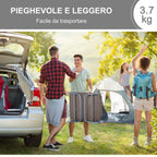 Outsunny Folding Sun Lounger with Reclining Backrest and Cushion, 182 x 56 x 24.5 cm, Brown and Silver