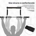 Door-Mounted Pull-Up Bar, Screw-Free Installation and Steel Tube Frame, Max. Weight: 110 kg
