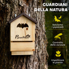 PawHut Set of 3 Fir Wood Bat Houses, 21.5x11.5x34 cm, Natural Wood