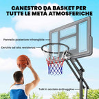 SPORTNOW Adjustable Basketball Hoop 235-305cm Unbreakable Black