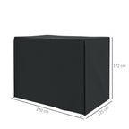 Outsunny 3-Seater Garden Swing Cover, Waterproof and UV-Proof, 220x125x172 cm, Black