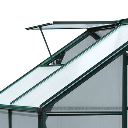 Outsunny Anti-UV Polycarbonate Garden Greenhouse with Window and Sliding Door, 190x132x201cm