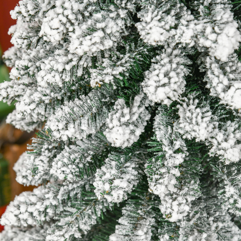 CHRISTMAS TREE - Snowy Christmas Tree with 490 Metal and Plastic Branches, 54x54x210 cm, Green