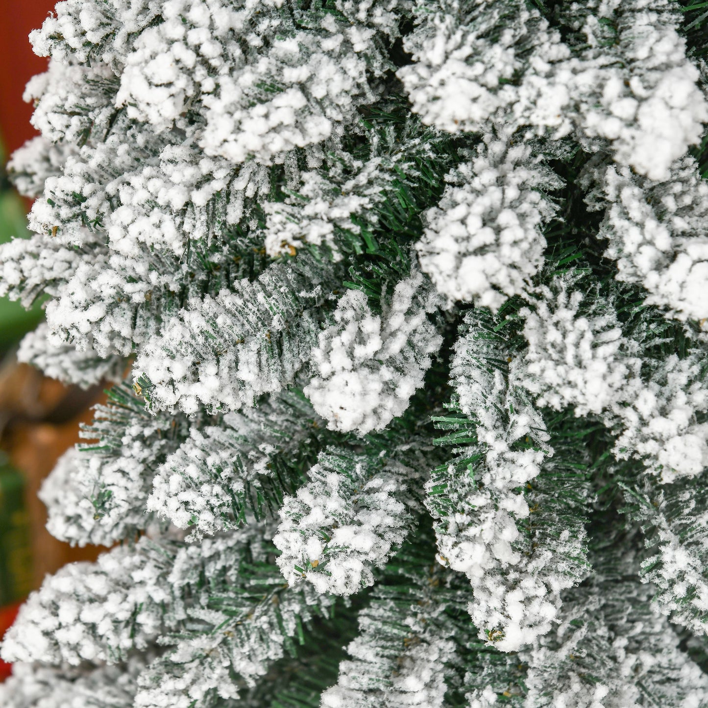 CHRISTMAS TREE - Snowy Christmas Tree with 490 Metal and Plastic Branches, 54x54x210 cm, Green