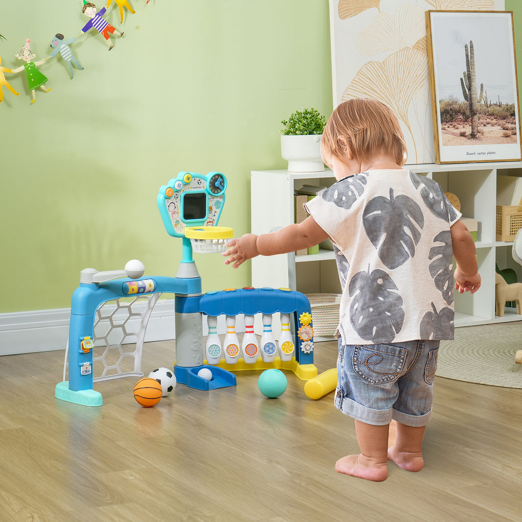 5-in-1 Children's Game for Football, Basketball, Golf, Baseball and Bowling, in PP and ABS, 88.6x38.7x60.4-68 cm