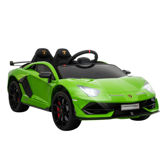 Homcom Electric Machine for Children with Remote control Lamborghini Aventador, 3-8 years old, green - Borgè