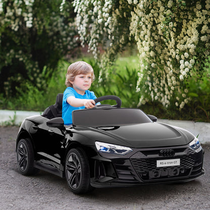 Homcom 5 -year children's electric machine with Audi license, remote control and music, black - Borgè