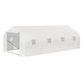 Vegetable Greenhouse 6x3x2m with 8 Windows and Roller Door, in Steel and PP, Green - Borgè