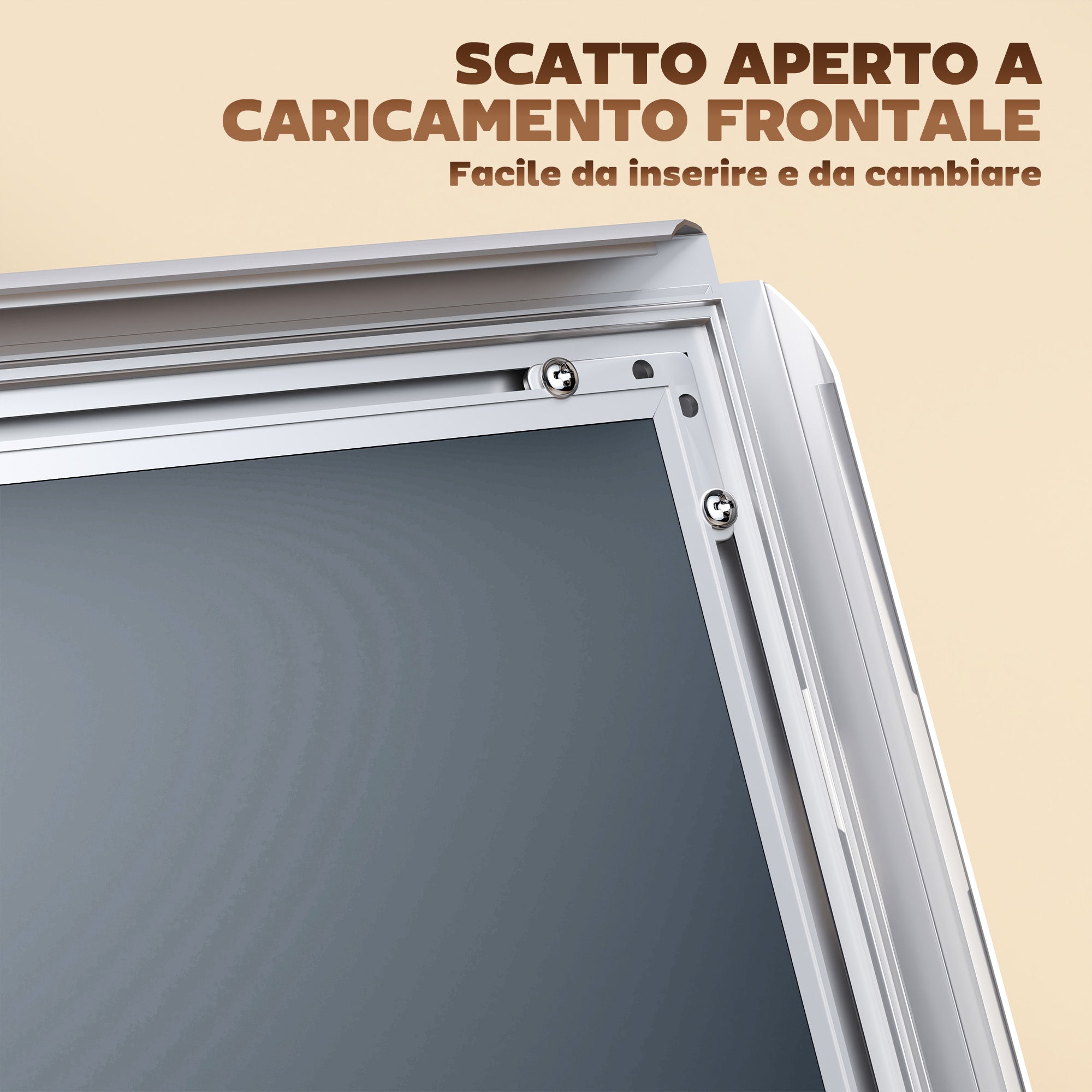 A3 Poster Display Easel with Adjustable Height and Inclination, Steel and Aluminium, Silver