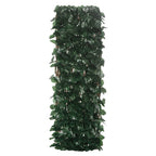 Artificial Hedge with 2 Sections of 356 Ivy Leaves, in Polyester and Rattan, 200x100 cm, Green and Brown