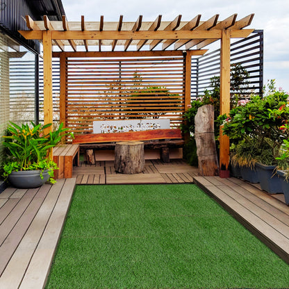 Synthetic Grass for Garden Set of 10pcs Outdoor Artificial Lawn