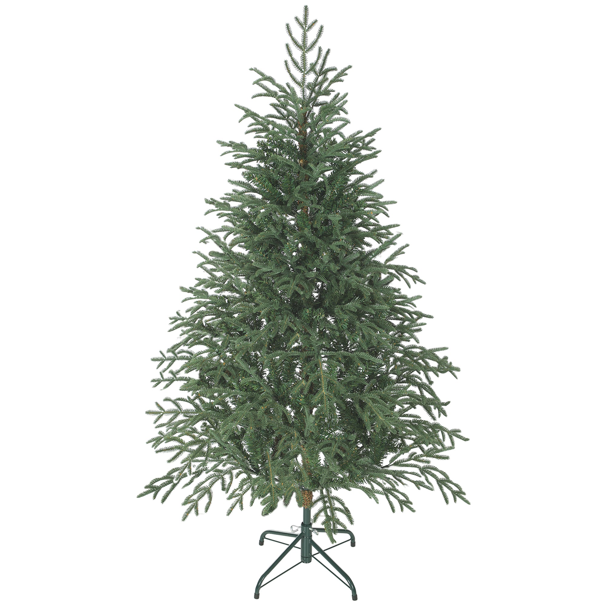 150cm Fireproof Artificial Christmas Tree with 1375 Realistic Branches and Foldable Metal Base