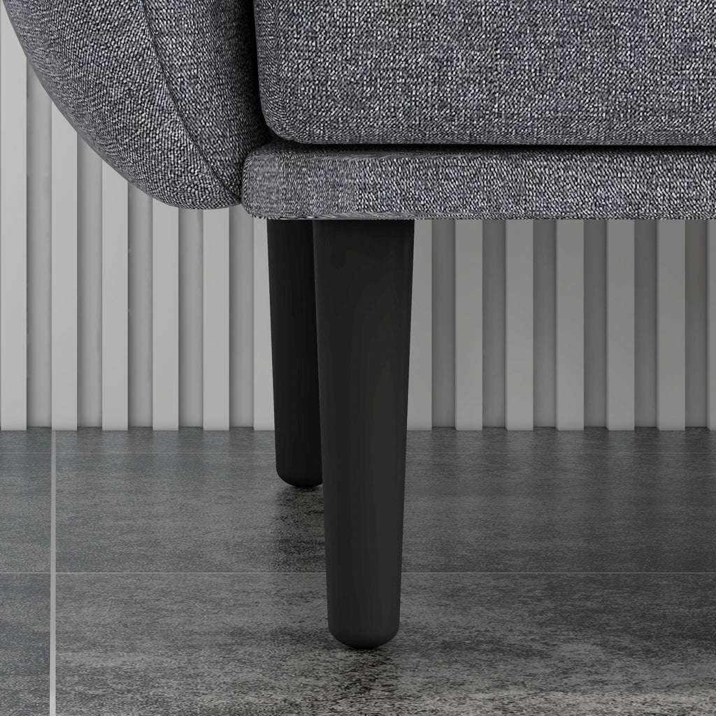 Homcom Sofa bed 3 seats with reclining backrest at 3 levels in fabric, 208x84x82cm, gray - Borgè