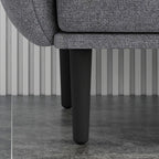 Homcom Sofa bed 3 seats with reclining backrest at 3 levels in fabric, 208x84x82cm, gray - Borgè