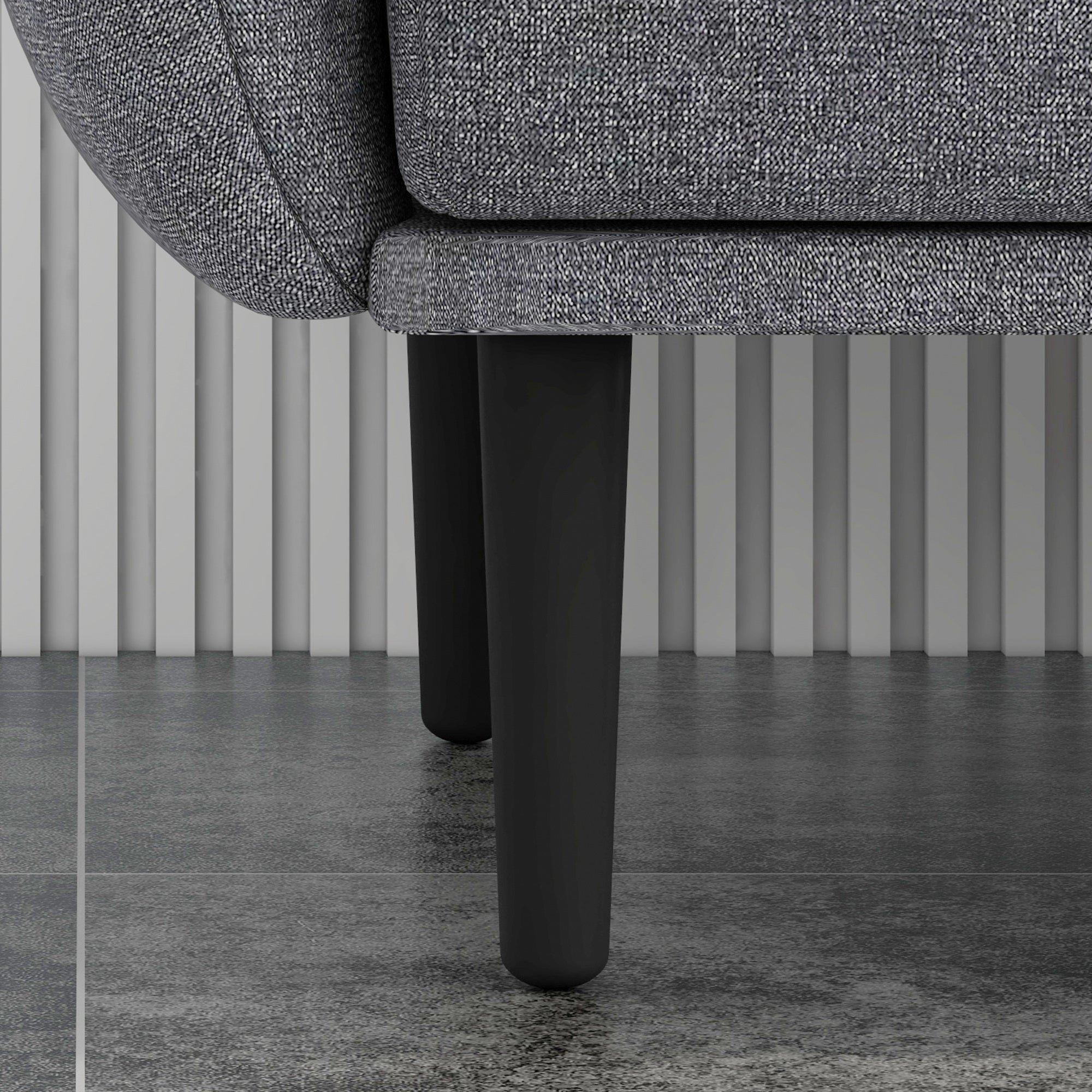 Homcom Sofa bed 3 seats with reclining backrest at 3 levels in fabric, 208x84x82cm, gray - Borgè