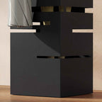 HOMCOM Freestanding Square Metal Umbrella Stand for Entryway, Black