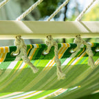 Outsunny Hammock Double Garden Hammock for 2 People, Hanging Camping Swing in Cotton and Polyester with Cushion 188x140cm