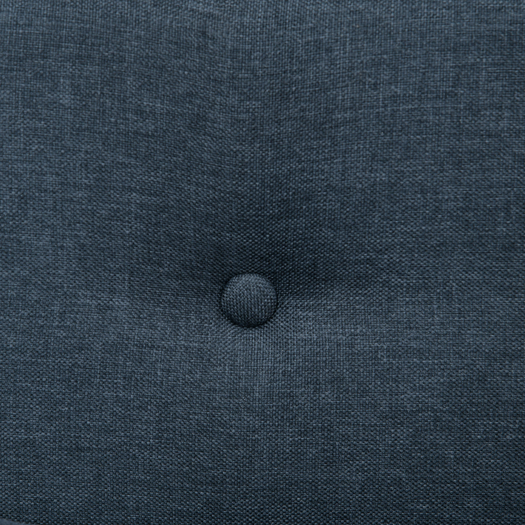 2-Seater Sofa with Fabric Upholstery and 2 Cushions, 135x74x82cm, Dark Blue