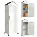 Outsunny Wooden Garden Shed, Storage Room with Adjustable Shelves and Galvanized Roof.