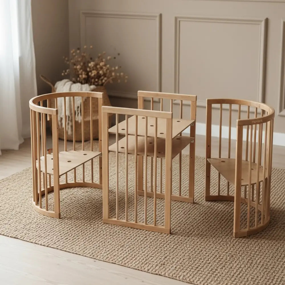 Baby Bed Smart 9-in-1  Natural Wood