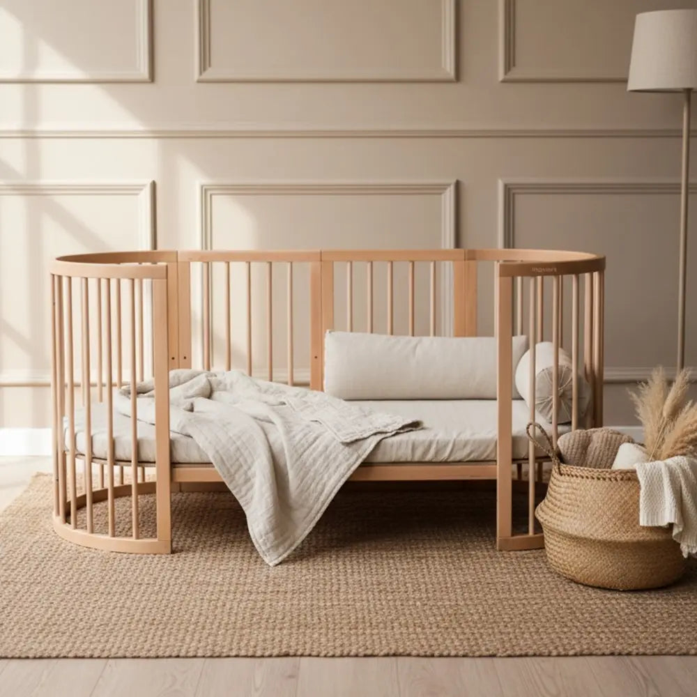 Baby Bed Smart 9-in-1  Natural Wood