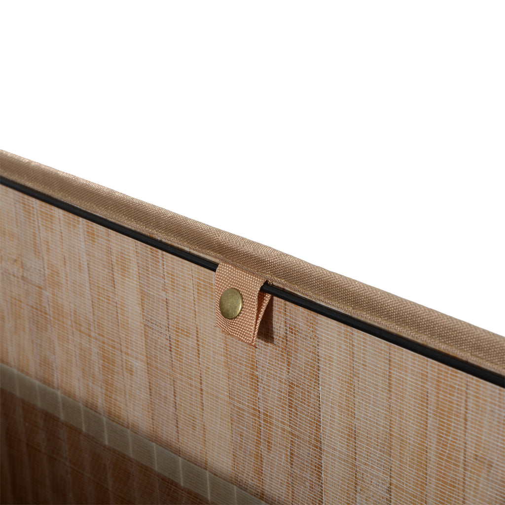 Bamboo Laundry Hamper with Lid and Removable Liner, 52 x 32 x 63cm