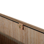 Bamboo Laundry Hamper with Lid and Removable Liner, 52 x 32 x 63cm