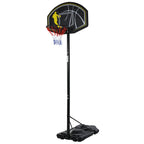 Height-Adjustable Steel Basketball Hoop with Base 112 × 74 × 365cm