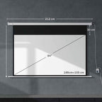 HOMCOM 84-Inch Projector Screen with Remote Control, PVC and Metal, 212 x 8 x 150 cm, White