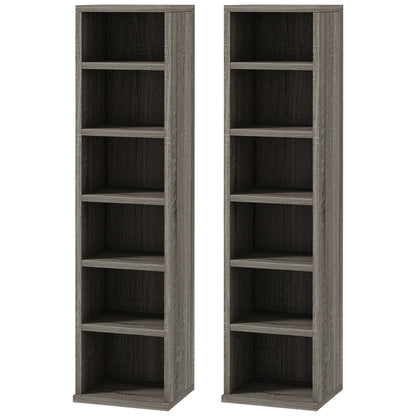 CD Shelving Set with 204 CD Shelves for 204 CDs, 21x22.5x88.5 cm, Grey