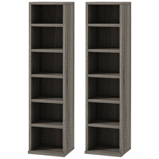 CD Shelving Set with 204 CD Shelves for 204 CDs, 21x22.5x88.5 cm, Grey