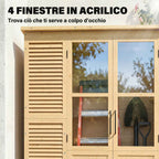 Outsunny Walk-in Garden Shed with Floor and 4 Windows