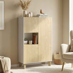 HOMCOM Kitchen Sideboard with 6 Compartments and Soft-Close Doors, White