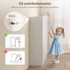 Slim Entryway Shoe Rack for 25-30 Pairs of Shoes with Soft-Close Doors, Glossy White