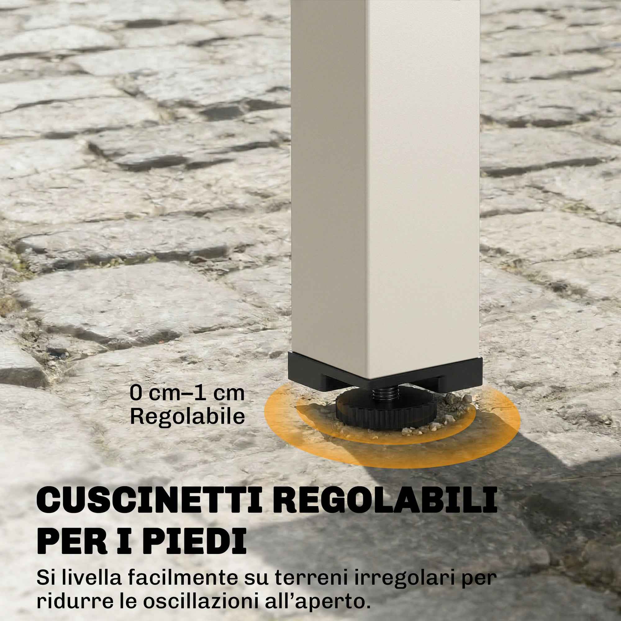 Outsunny Extendable Outdoor Aluminum Table, Tempered Glass Top, Cream White.