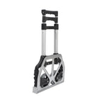 Folding Luggage Cart Max 70kg with Telescopic Handles and Adjustable Height, 41x38.5x100 cm, Silver