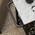 3-Basket Kitchen Trolley with Handle, Steel and Wood, 49.5x31x69 cm, Black and Light Grey