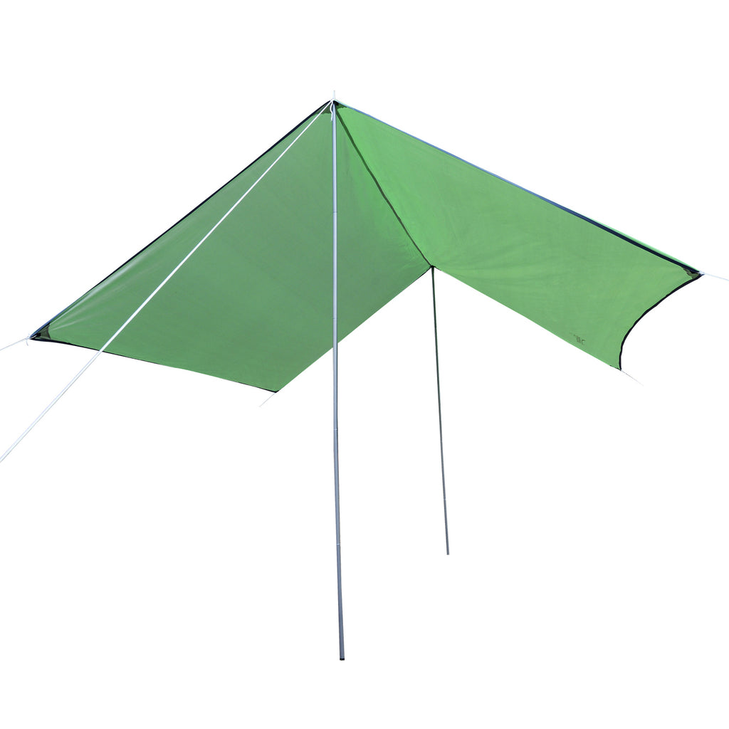 Portable Awning 3x3 m, Waterproof Awning for Camping and Beach, Green