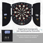 8 Player Electronic Dartboard with 6 Darts, LCD Screen, 2 Doors and 26 Game Modes