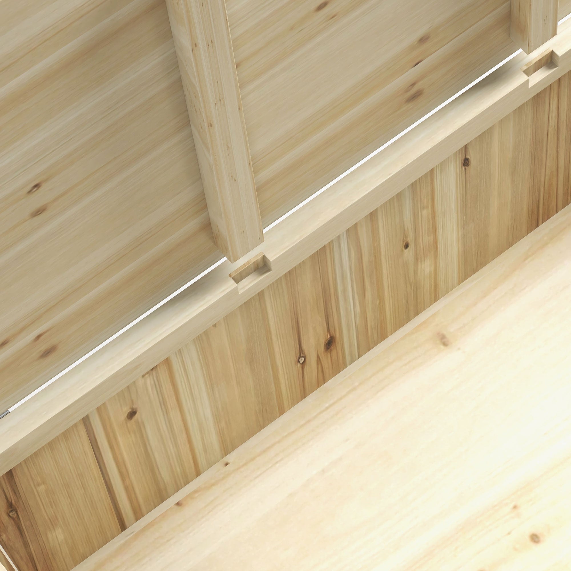 Outsunny Bench Garden container 172L in fir wood, 120x55x45cm, wood color - Borgè