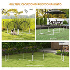 PawHut 4-Piece Dog Agility Set with 4 Pegs and Carry Bag, 89x69x99 cm, Black and White