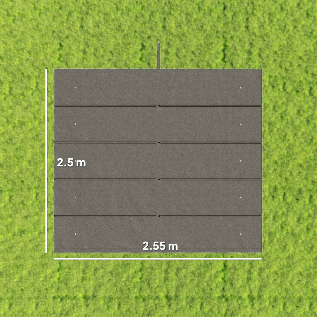 Outsunny Replacement Canopy for 3x3m Gazebo with 10 Drainage Holes, Light Grey