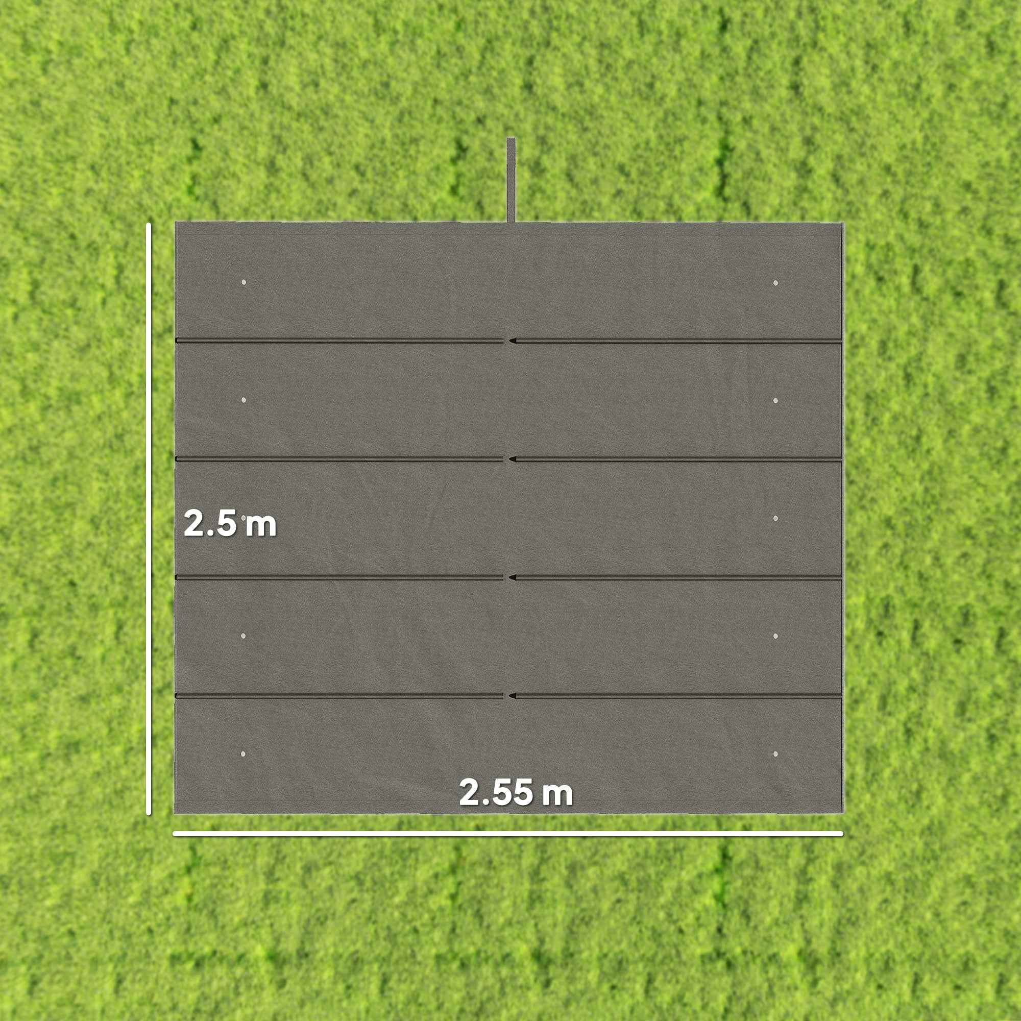 Outsunny Replacement Canopy for 3x3m Gazebo with 10 Drainage Holes, Light Grey