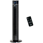 HOMCOM 60W Column Fan with 3 Speeds, 3 Modes and 8h Timer, in ABS, Ø32x106.8 cm, Black - Borgè